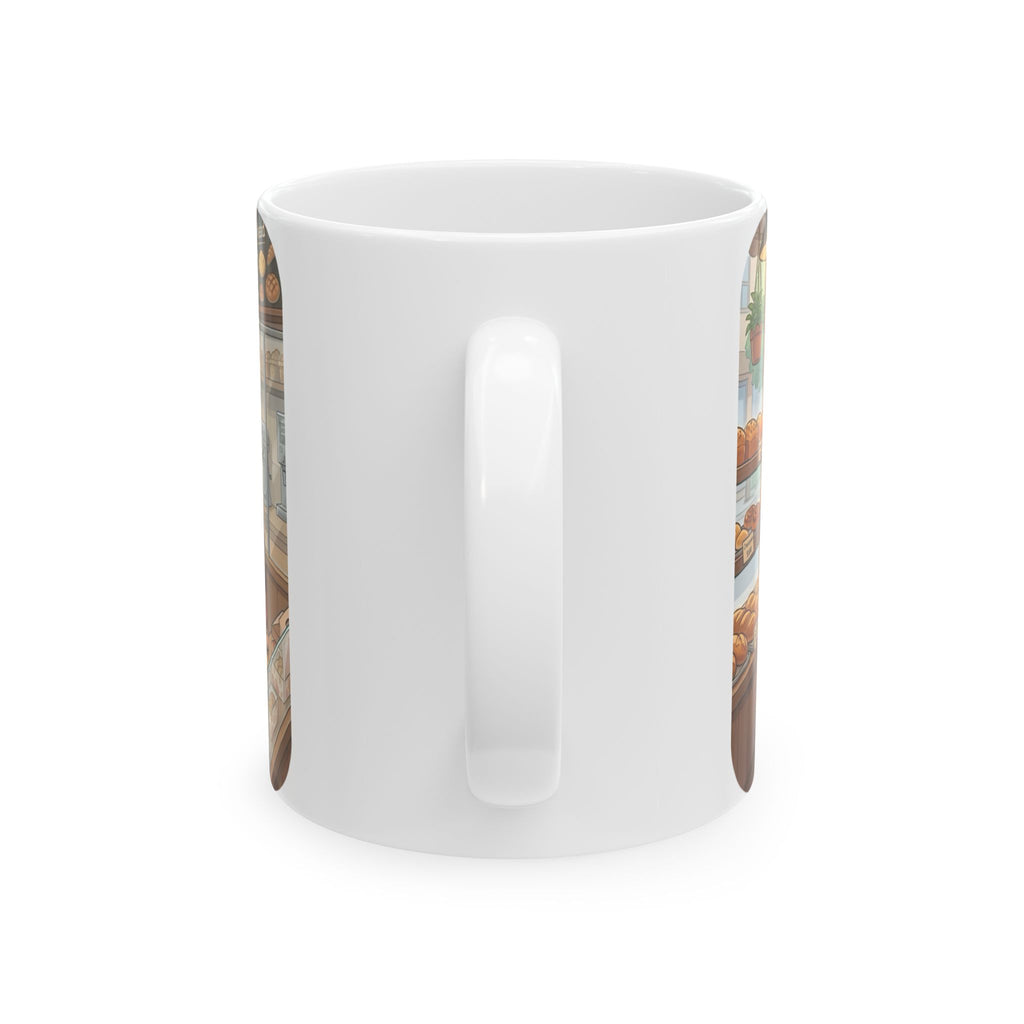 Cozy Family Bakery White Ceramic Mug — Inspirational Multigenerational Baking Cup (11oz & 15oz)