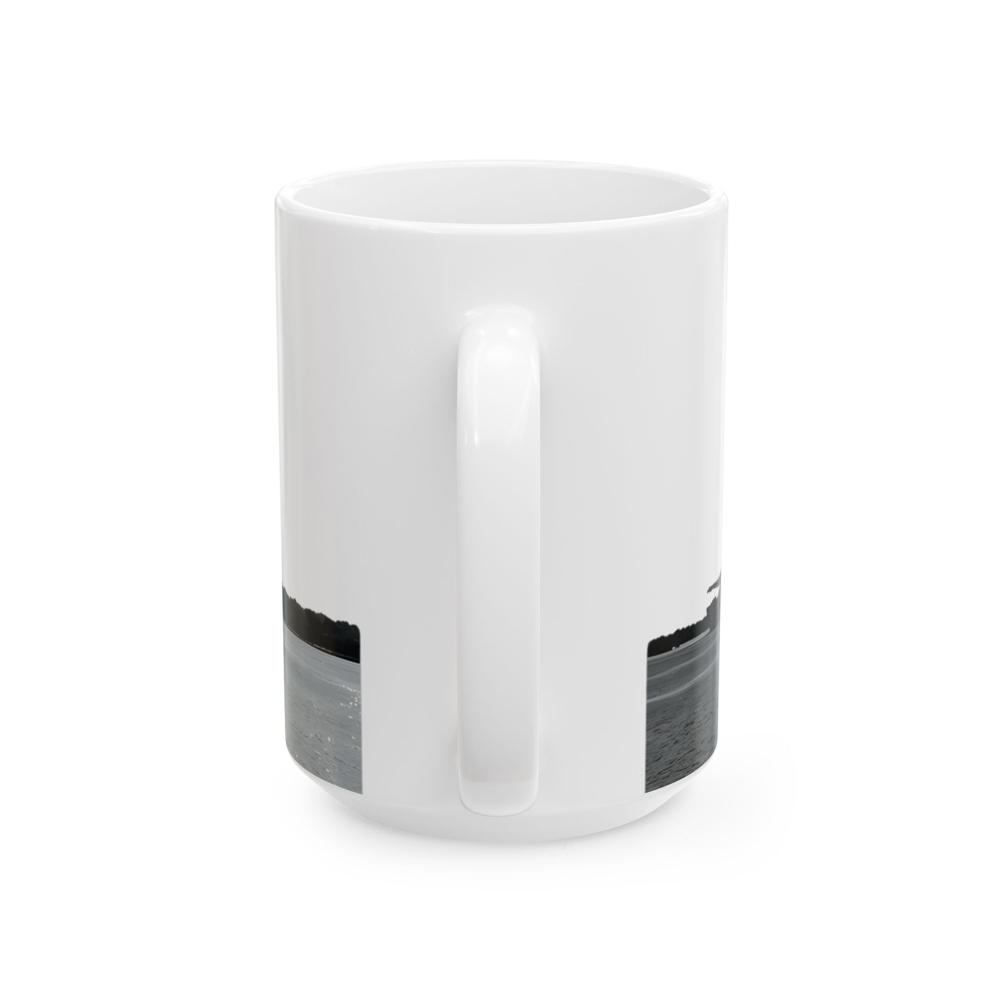 Resolute Silhouette Of A Mighty Warship Mug (11oz & 15oz), Navy Memorabilia White Ceramic Cup