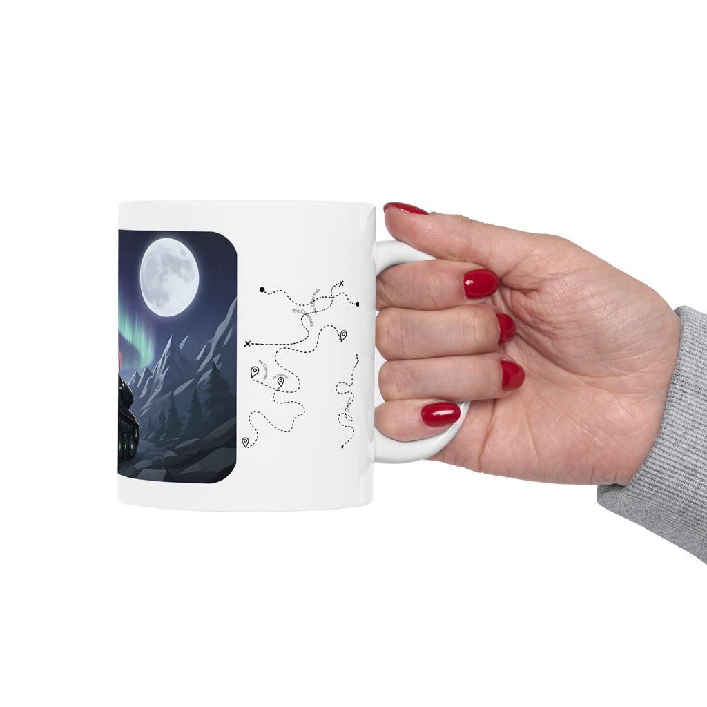 Aurora Borealis Northern Lights Vista White Ceramic Mug – Life’s Little Wonders Cup (11oz/15oz)