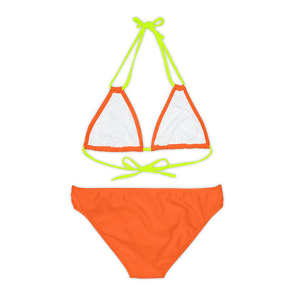 Orange Strappy Bikini Set (AOP)