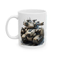 'The Meks' Sci‑Fi Mech Robot #5 White Ceramic Mug (11oz & 15oz)