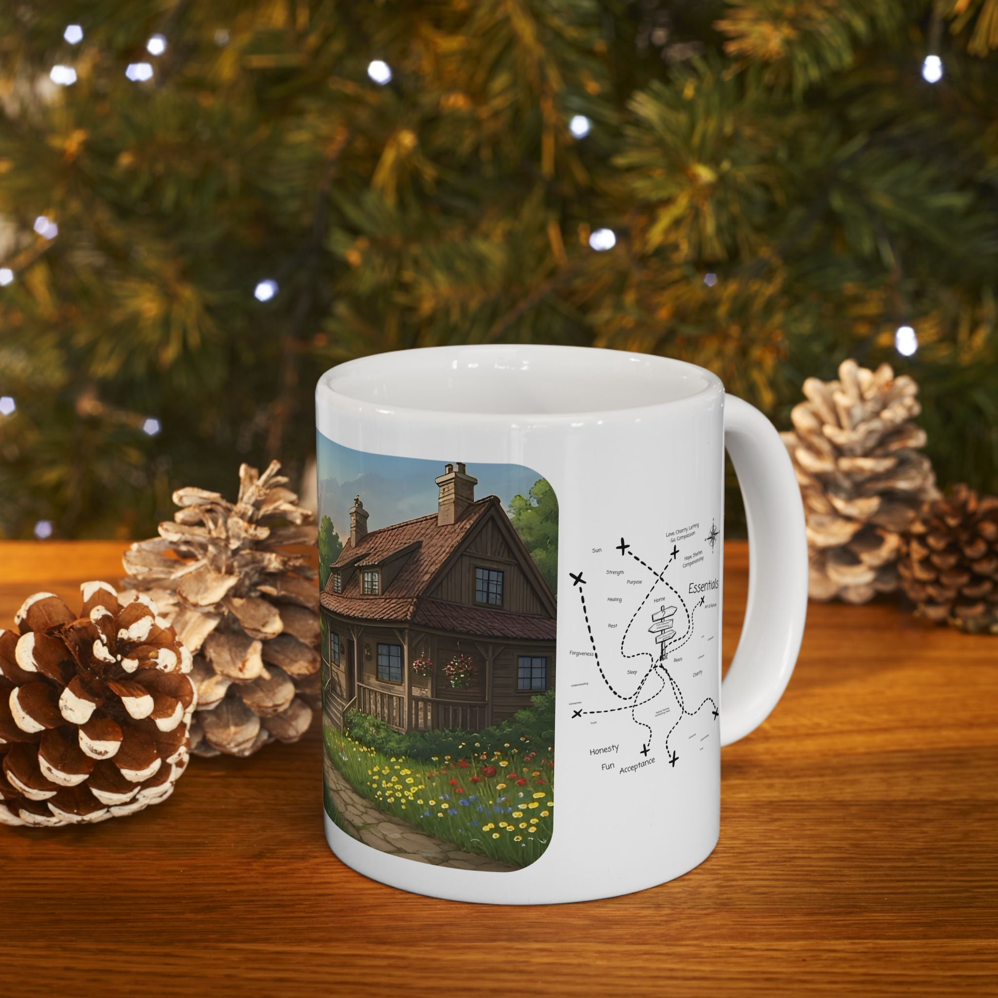 Cozy Architecture & Dreamy Landscapes #37 White Ceramic Mug – Homes Home Sweet Home Cup (11oz/15oz)