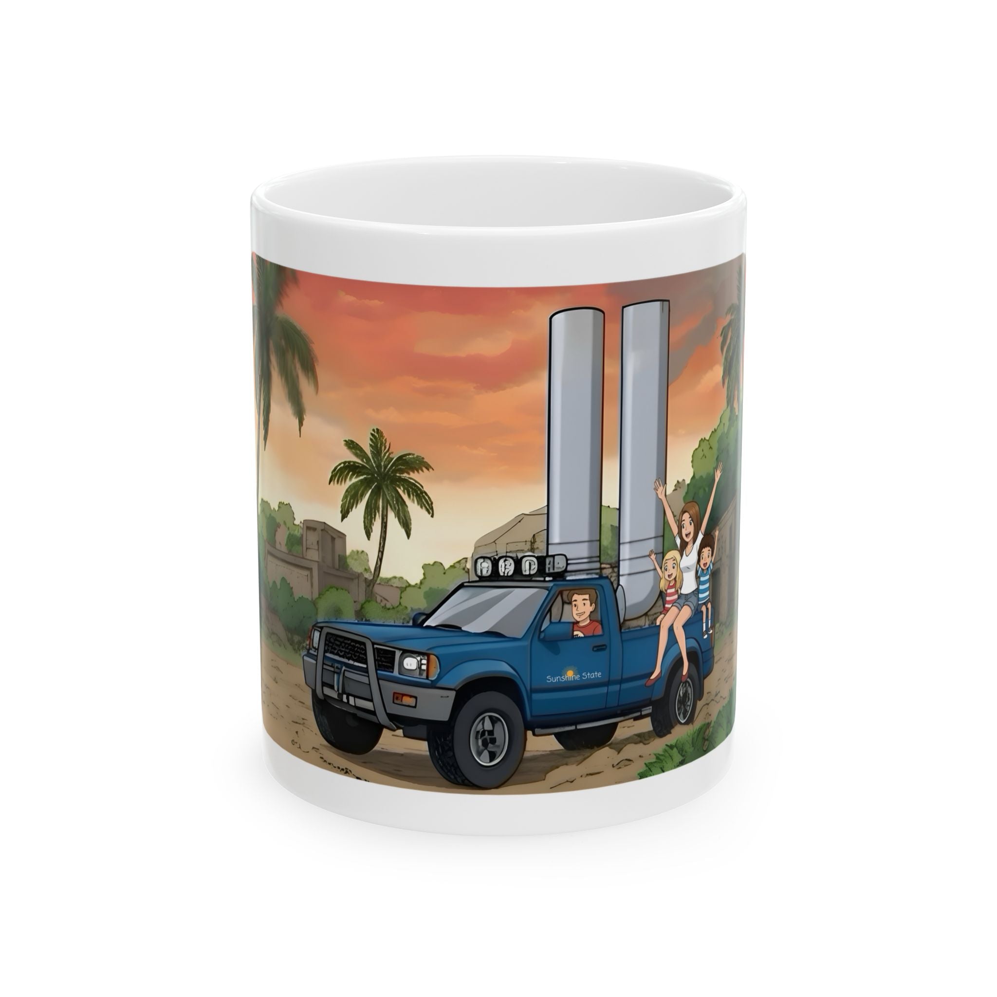 Humorous Sunshine State Pickup Trucks #1 White Ceramic Mug – Celebrating Companionship, Creativity & Life’s Little Wonders Cup (11oz/15oz)