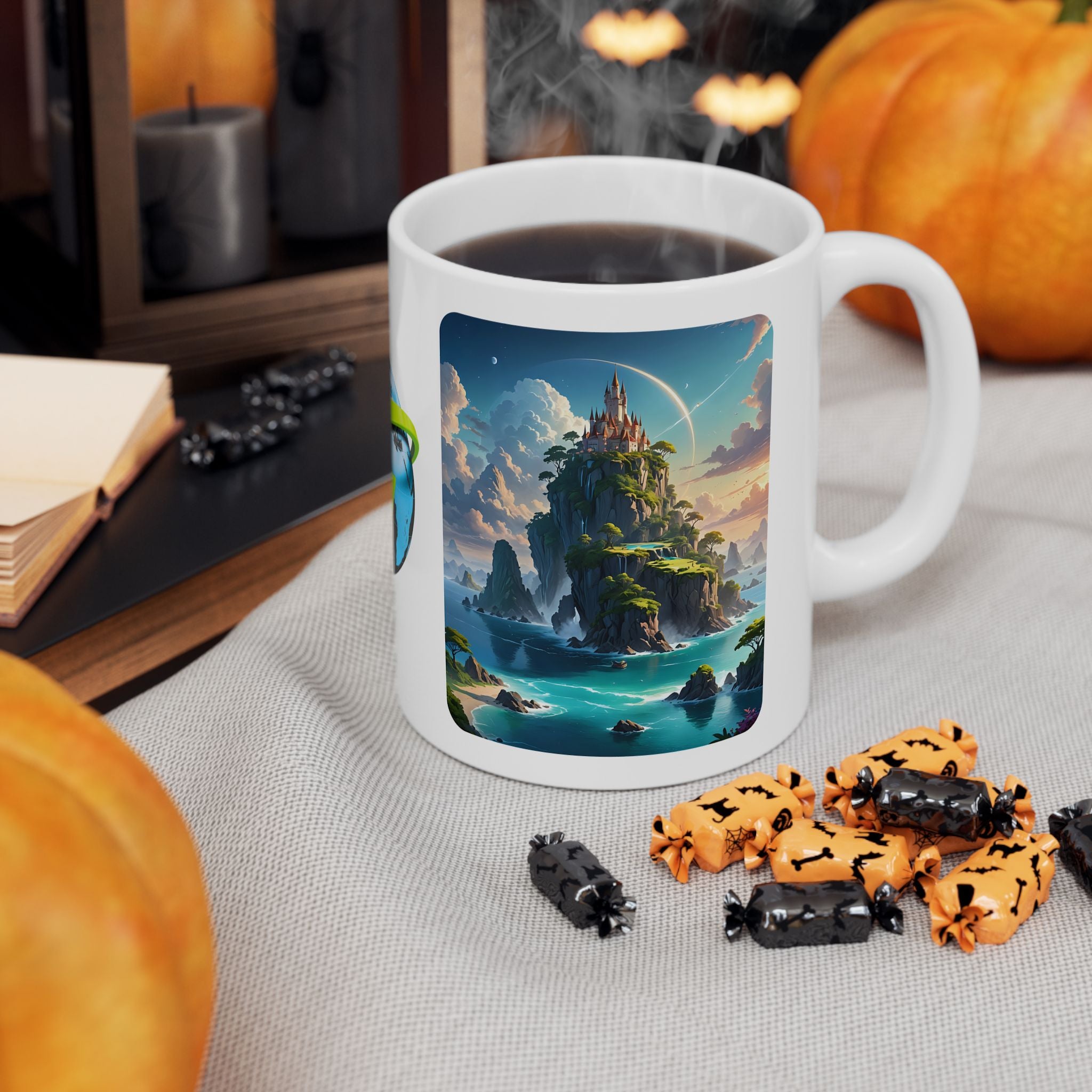 Contrast & Perspective #8 White Ceramic Mug — Time & Chance Daily Cup (11oz, 15oz)