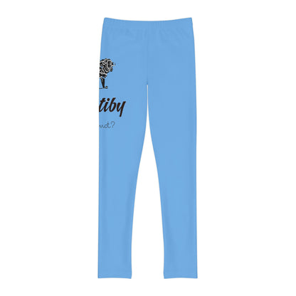 Youth Light Blue Full-Length Leggings (AOP)