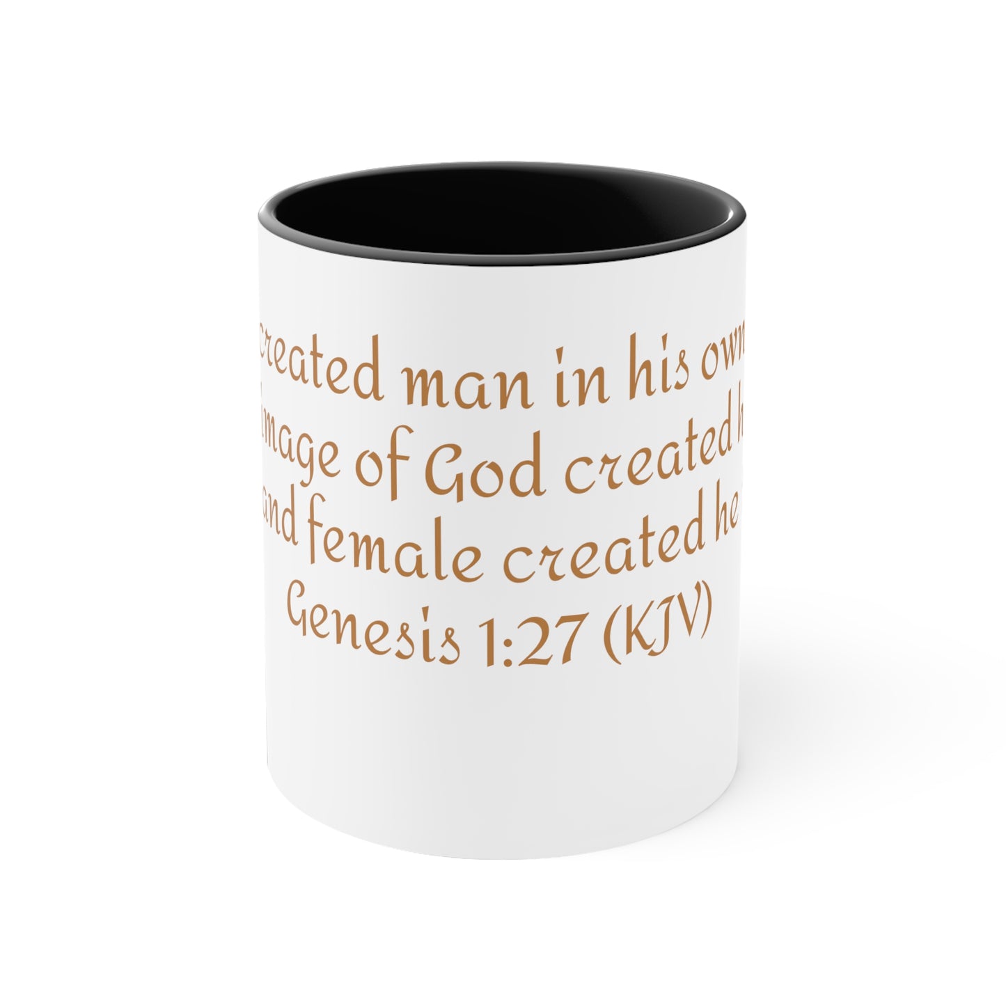 Bible Speaks Gen 1:27 Accent Mug, 11oz