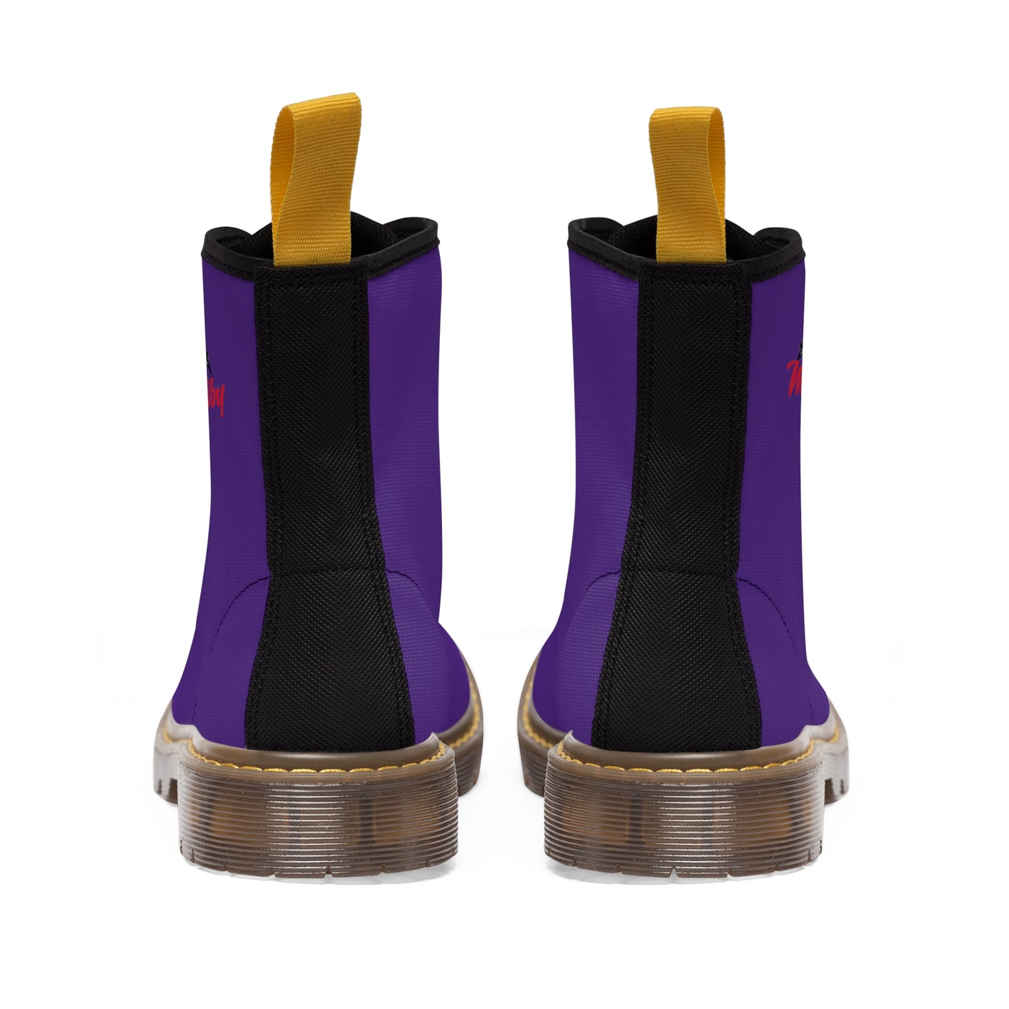 Men's Purple Canvas Boots