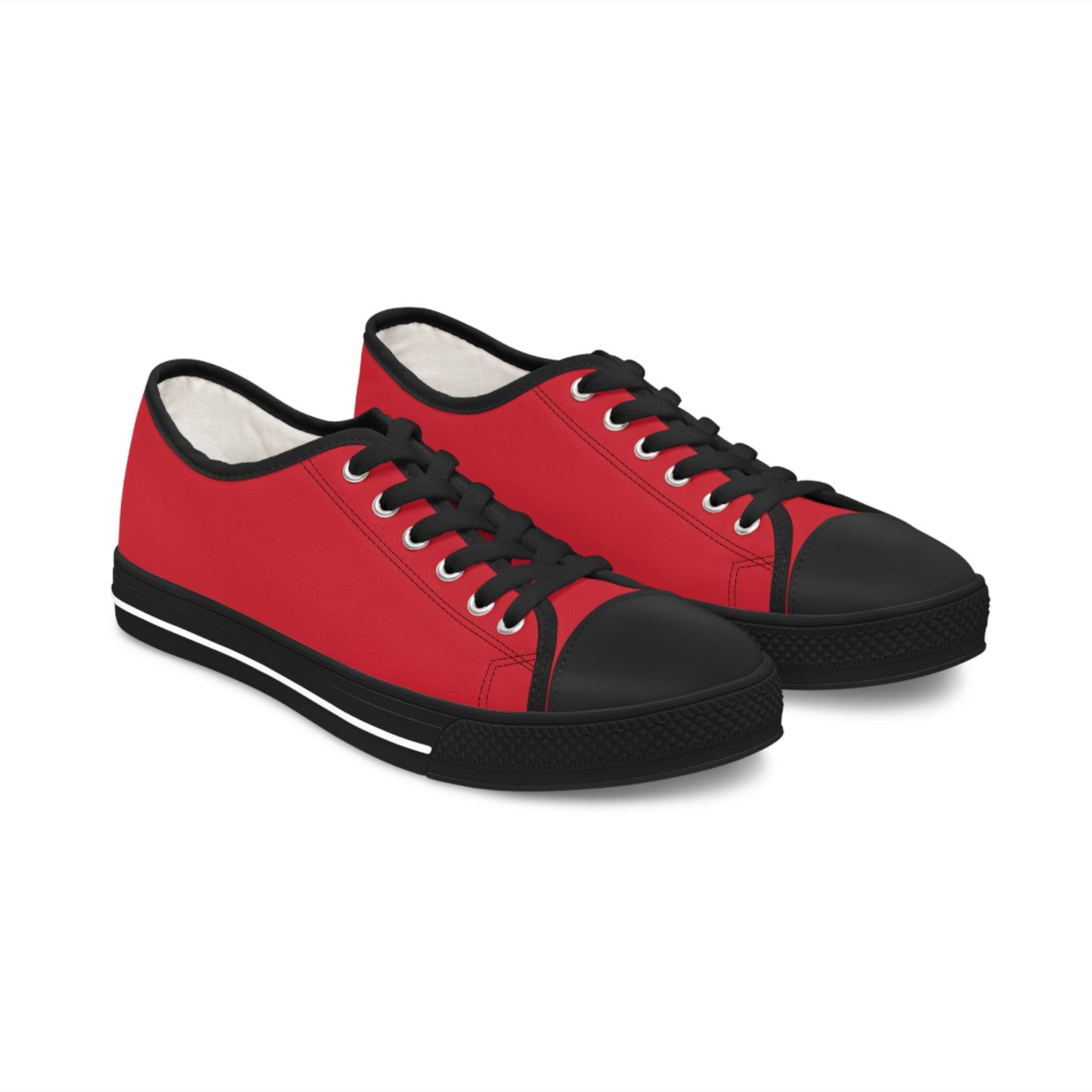 Women's Red Low Top Sneakers