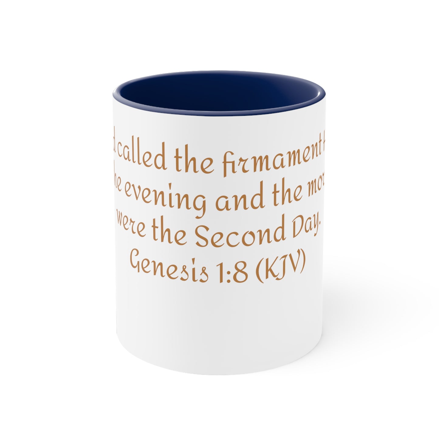 Bible Speaks Gen 1:8 Accent Mug, 11oz