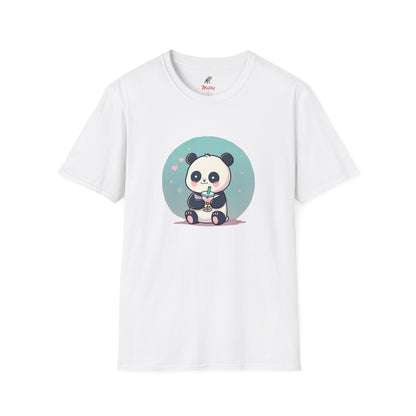 Panda With Boba Unisex Softstyle T-Shirt