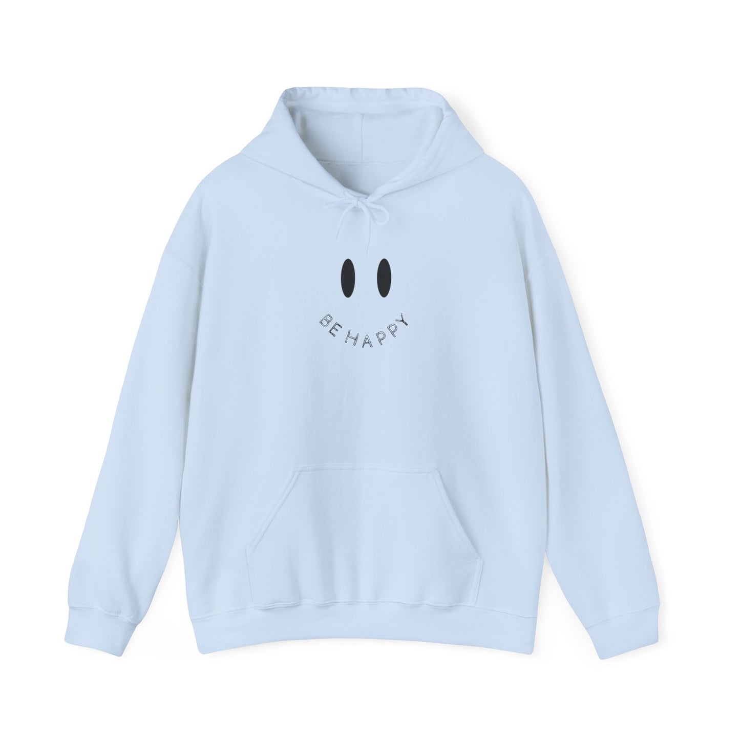 "Be Happy" Smiley Face Unisex Heavy Blend™ Hooded Sweatshirt