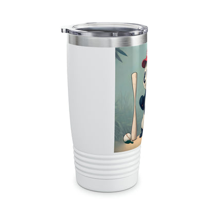 Artzy Baseball Panda Ringneck Tumbler, 20oz