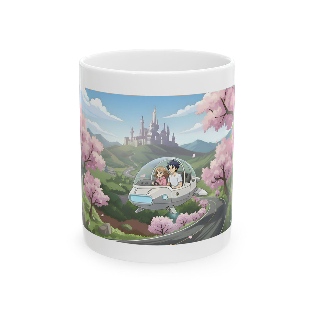 Cherry Blossoms Vista  White Ceramic Mug – Life’s Little Wonders Cup (11oz/15oz)
