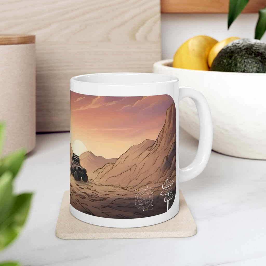 Adventure 4x4 Trucks #33, Business Entrepreneurs On The Move White Ceramic Mug — Find Your Path To The Essentials Cup (11oz & 15oz)