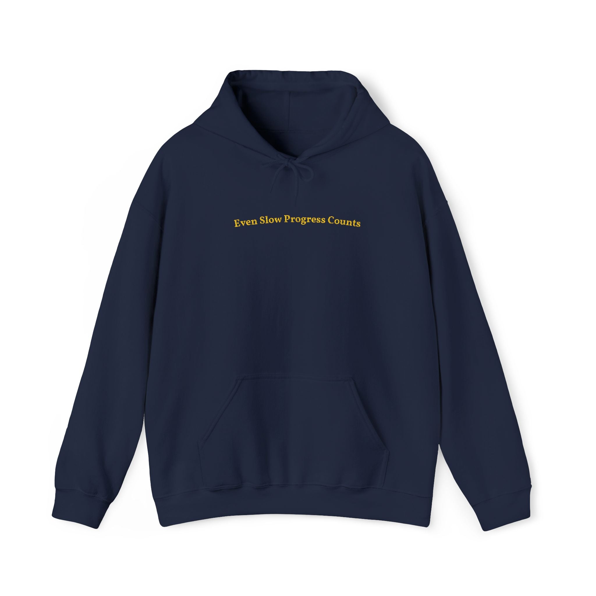 Even Slow Progress Counts Gold Embroidered Unisex Heavy Blend Hooded Sweatshirt, Strength And Hope Hoodie