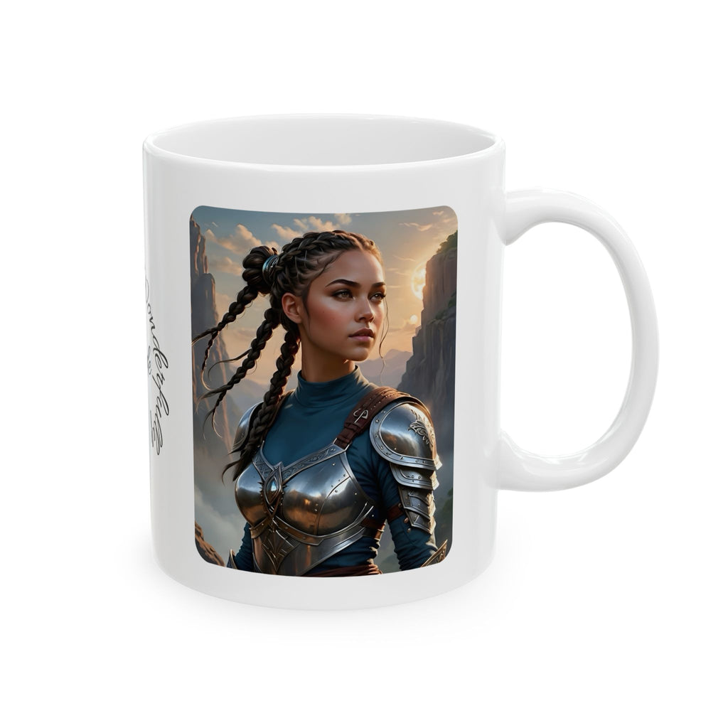 Gentle Woman of Valor #11 White Ceramic Mug - Fearfully & Wonderfully Made Tribute Cup (11oz/15oz)