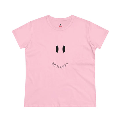 Women's Be Happy Midweight Cotton Tee