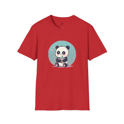 Panda With Boba Unisex Softstyle T-Shirt