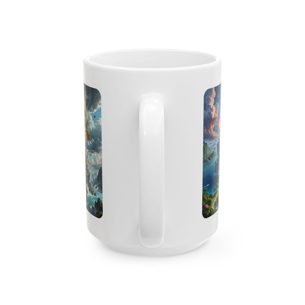 Contrast & Perspective #7 White Ceramic Mug — Time & Chance Daily Cup (11oz, 15oz)