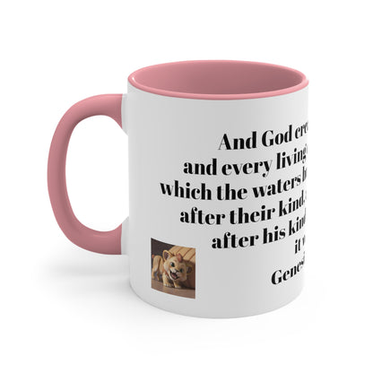 Bible Speaks Gen 1:21 Accent Mug, 11oz