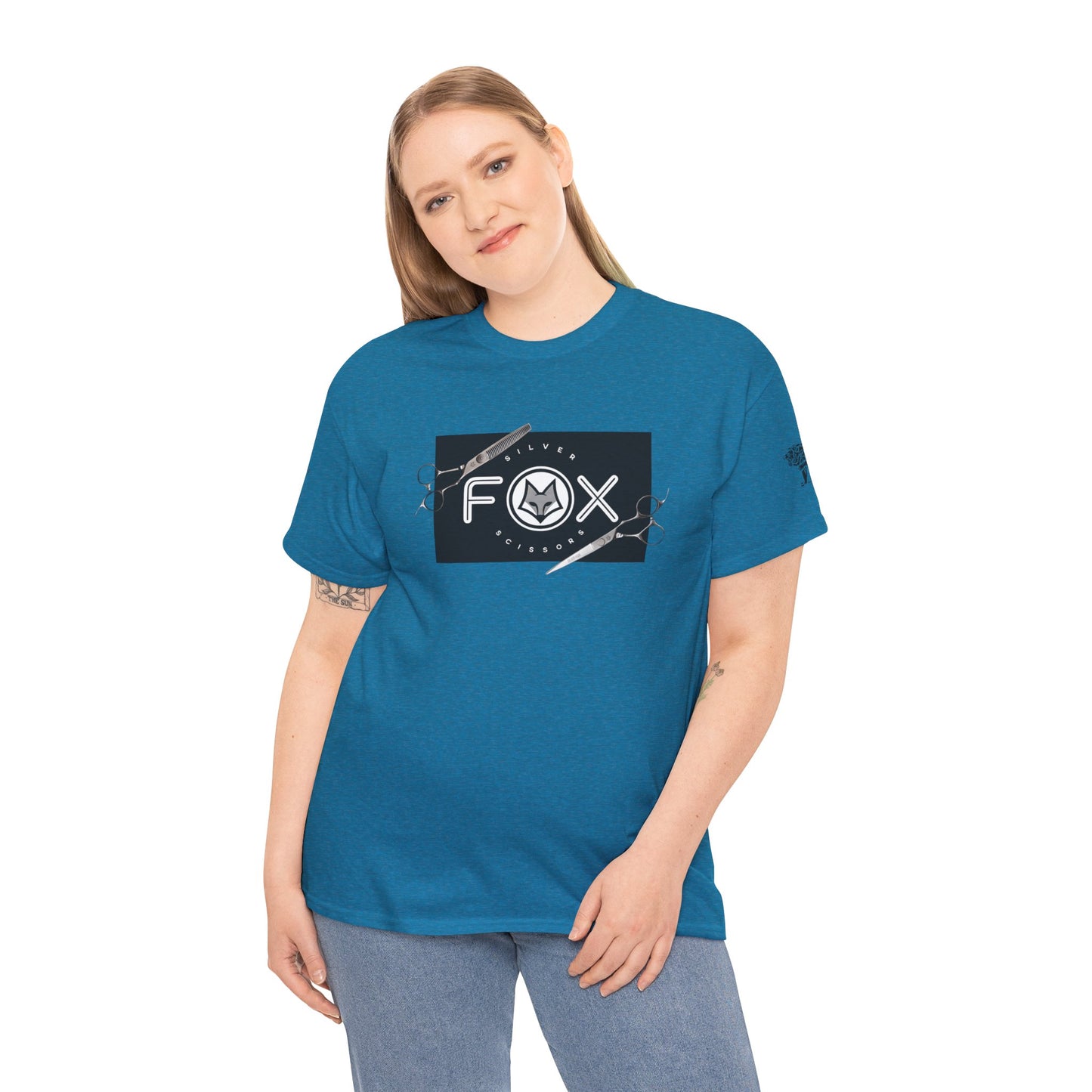 Silver Fox Scissors Unisex Heavy Cotton Tee