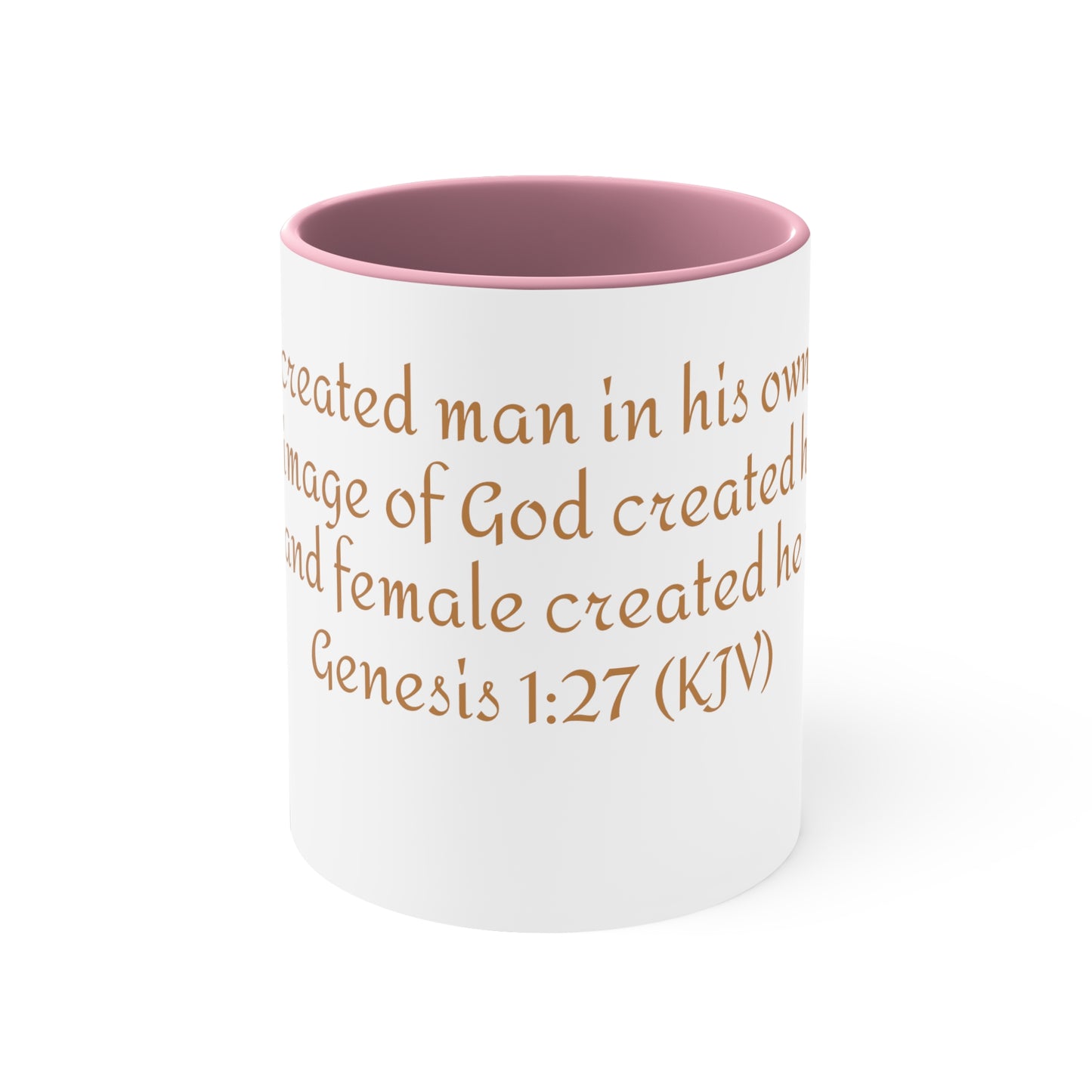 Bible Speaks Gen 1:27 Accent Mug, 11oz