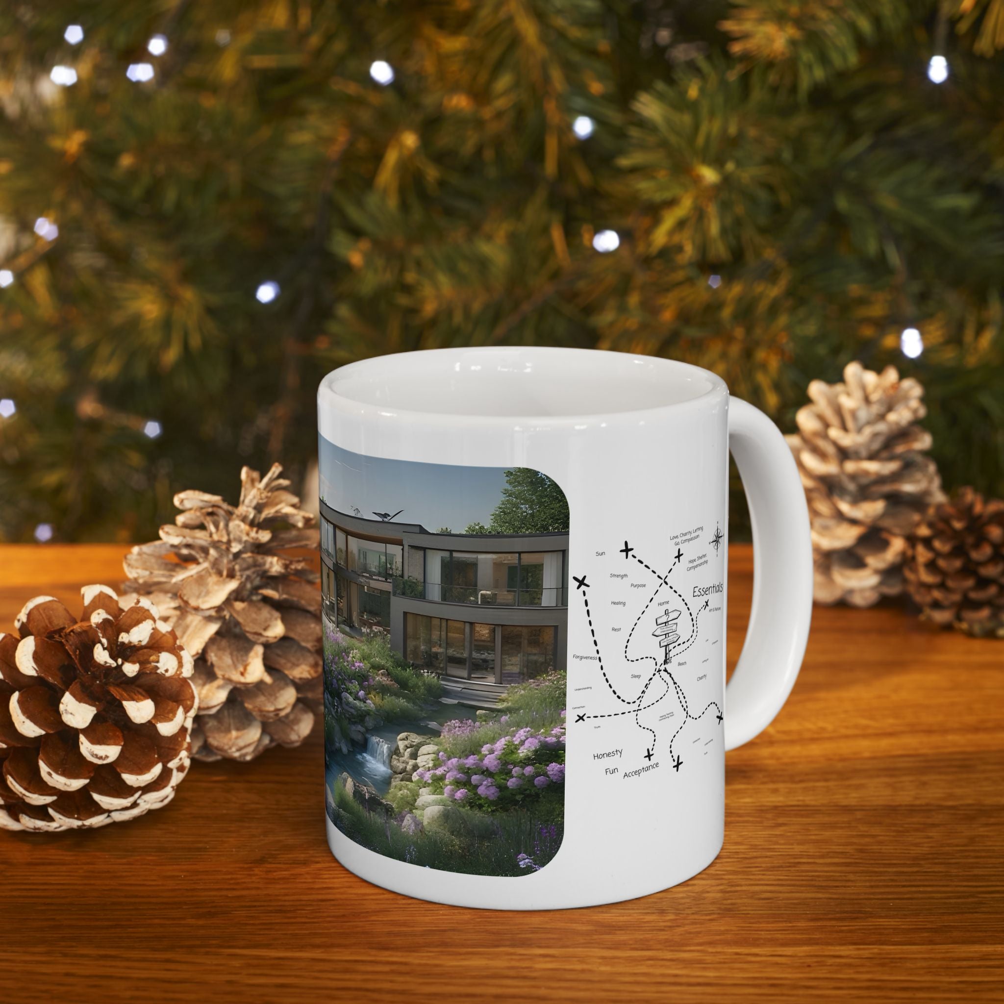 Cozy Architecture & Dreamy Landscapes #14 White Ceramic Mug – Homes Home Sweet Home Cup (11oz/15oz)