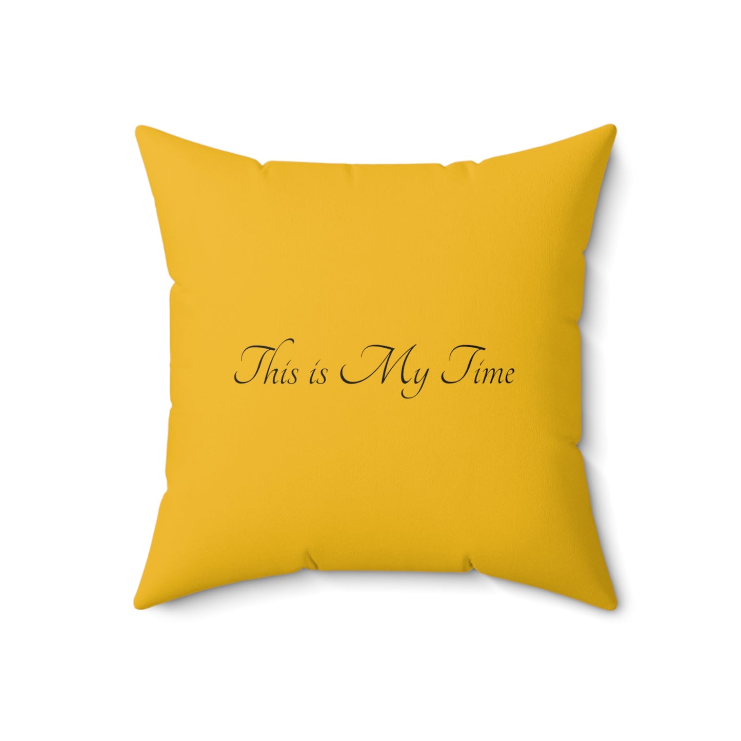 Yellow Matiby Flower Spun Polyester Square Pillow