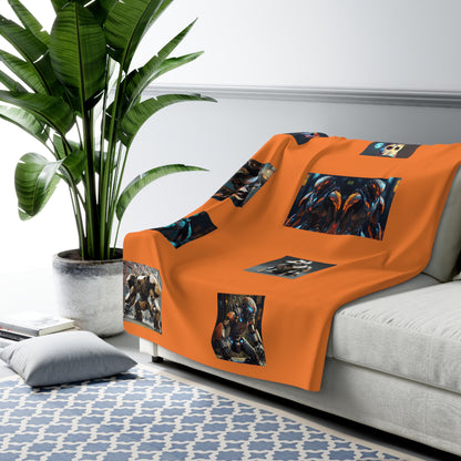 Matiby MEK Orange Sherpa Fleece Blanket