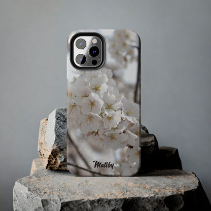 White Flower Tough Phone Cases