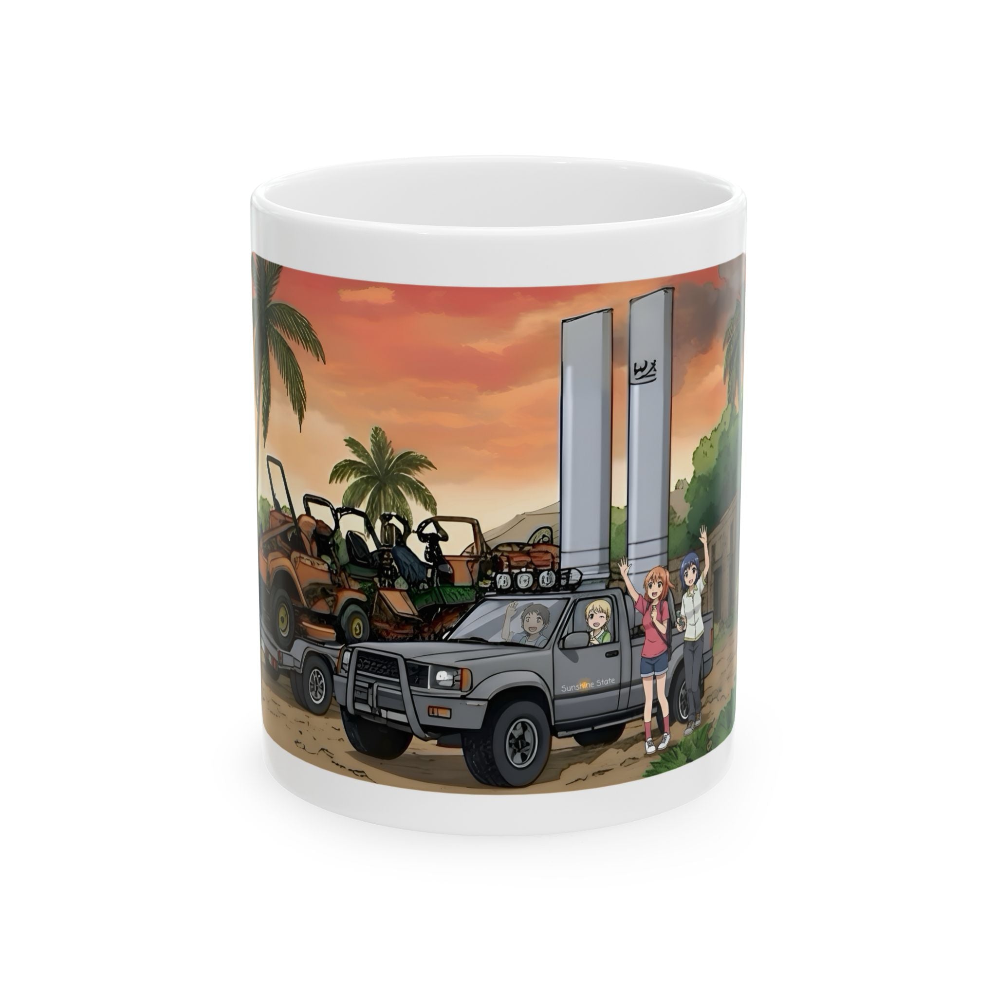Sunshine State Pickup Trucks #10 Lawn Care Equipment Hauler White Ceramic Mug – Celebrating Companionship, Creativity & Life’s Little Wonders Cup (11oz/15oz)