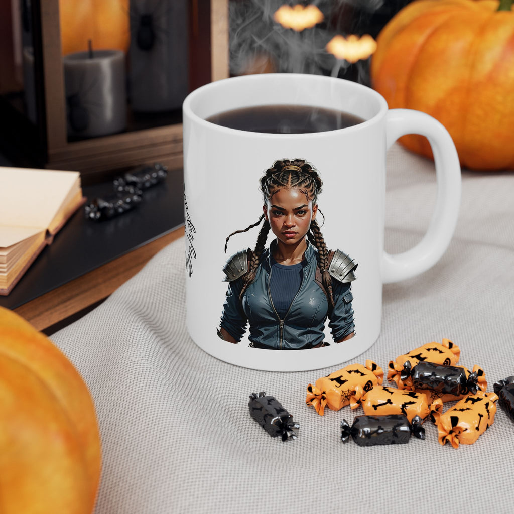 Gentle Woman of Valor #26 White Ceramic Mug - Fearfully & Wonderfully Made Tribute Cup (11oz/15oz)