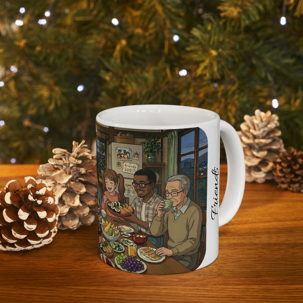 Family & Friends #3 Forever White Ceramic Mug — Cozy Feast Cup (11oz/15oz)