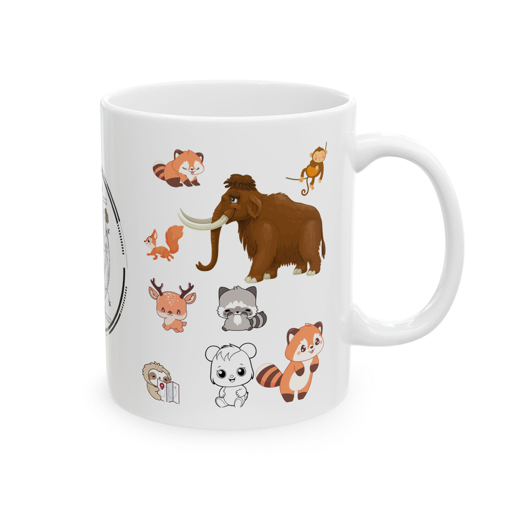 Playful & Cute Pets Decor #2 White Ceramic Mug — Adorable Animals To Brighten Your Day Cup (11oz & 15oz)