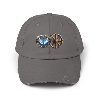 Nautical Unisex Distressed Cap