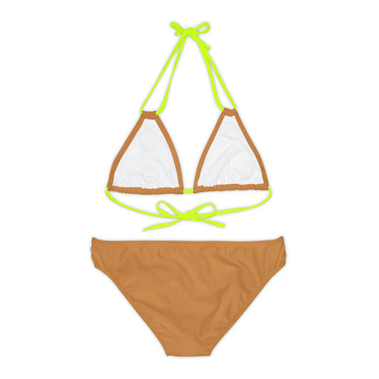 Light Brown Strappy Bikini Set (AOP)