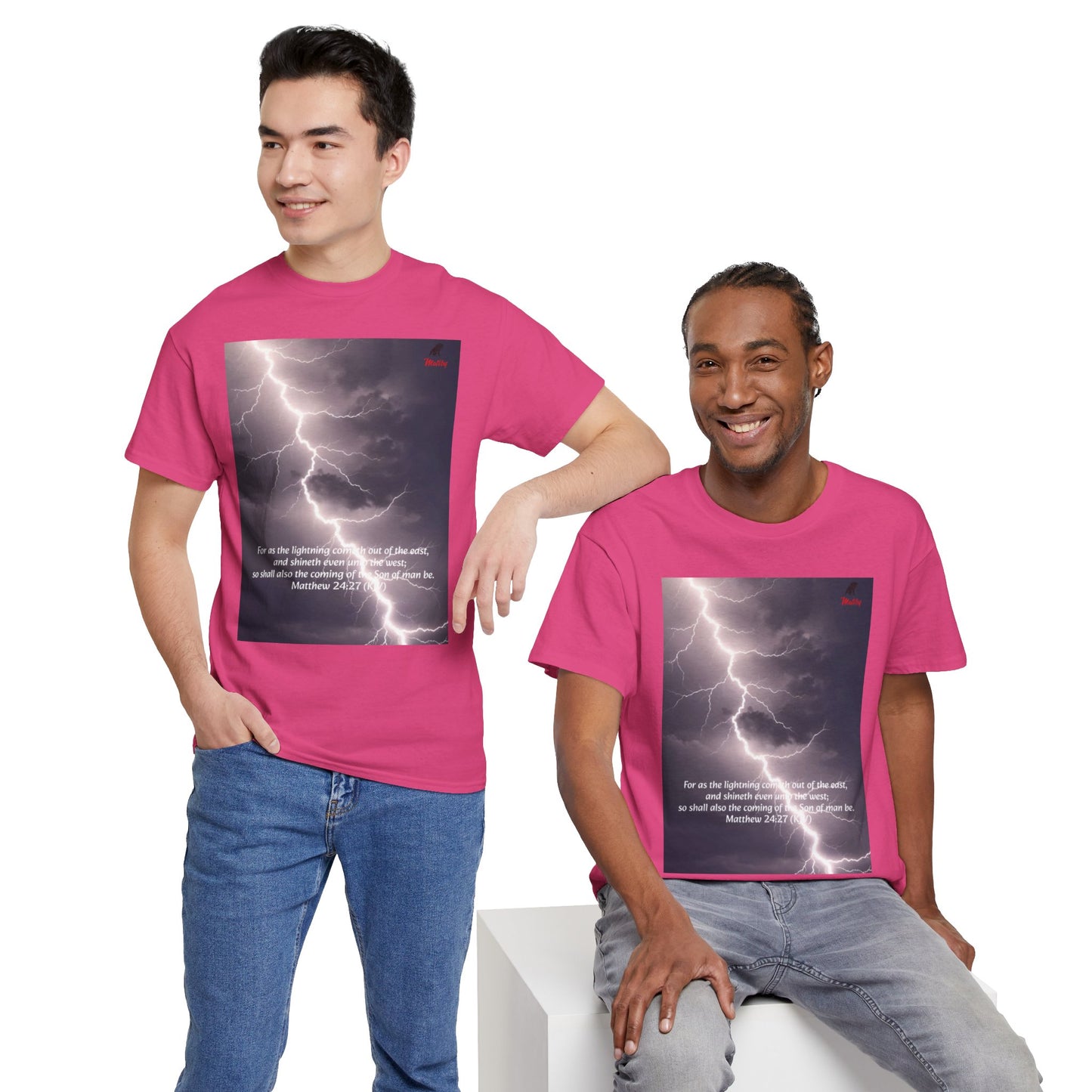 Lightning Style East West Unisex Heavy Cotton Tee