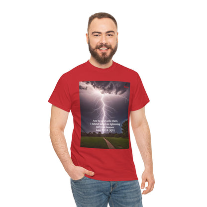 Lightning Style Satan's Fall Unisex Heavy Cotton Tee