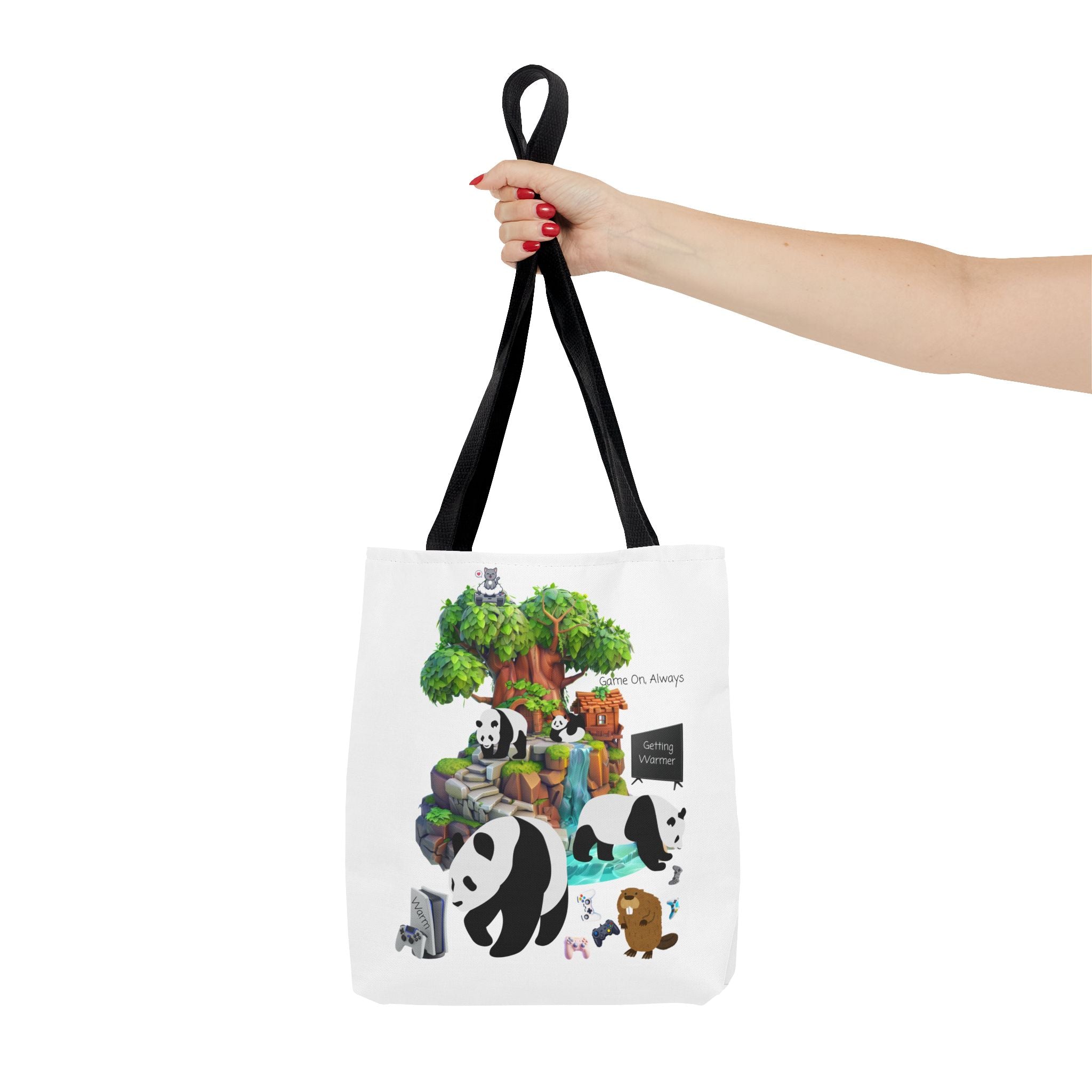 Game On, Always In a Woodland Treehouse Tote Bag | Sleep Is Optional, Gaming Is Not