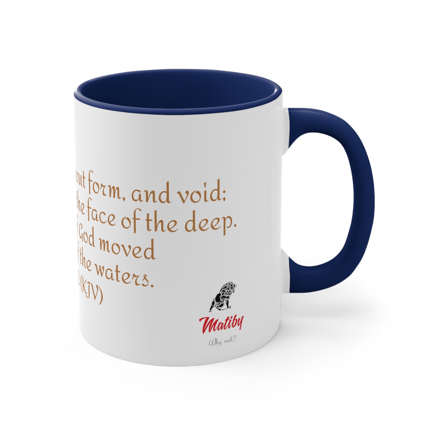 Bible Speaks Gen 1:2 Accent Mug, 11oz