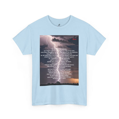 Lightning Style He is Risen Unisex Heavy Cotton Tee