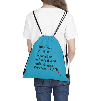 Bible Speaks Outdoor Drawstring Turquoise