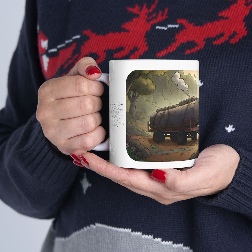 Adventure 4x4 Trucks #54, Container Haulers White Ceramic Mug — Find Your Path To The Essentials Cup (11oz & 15oz)