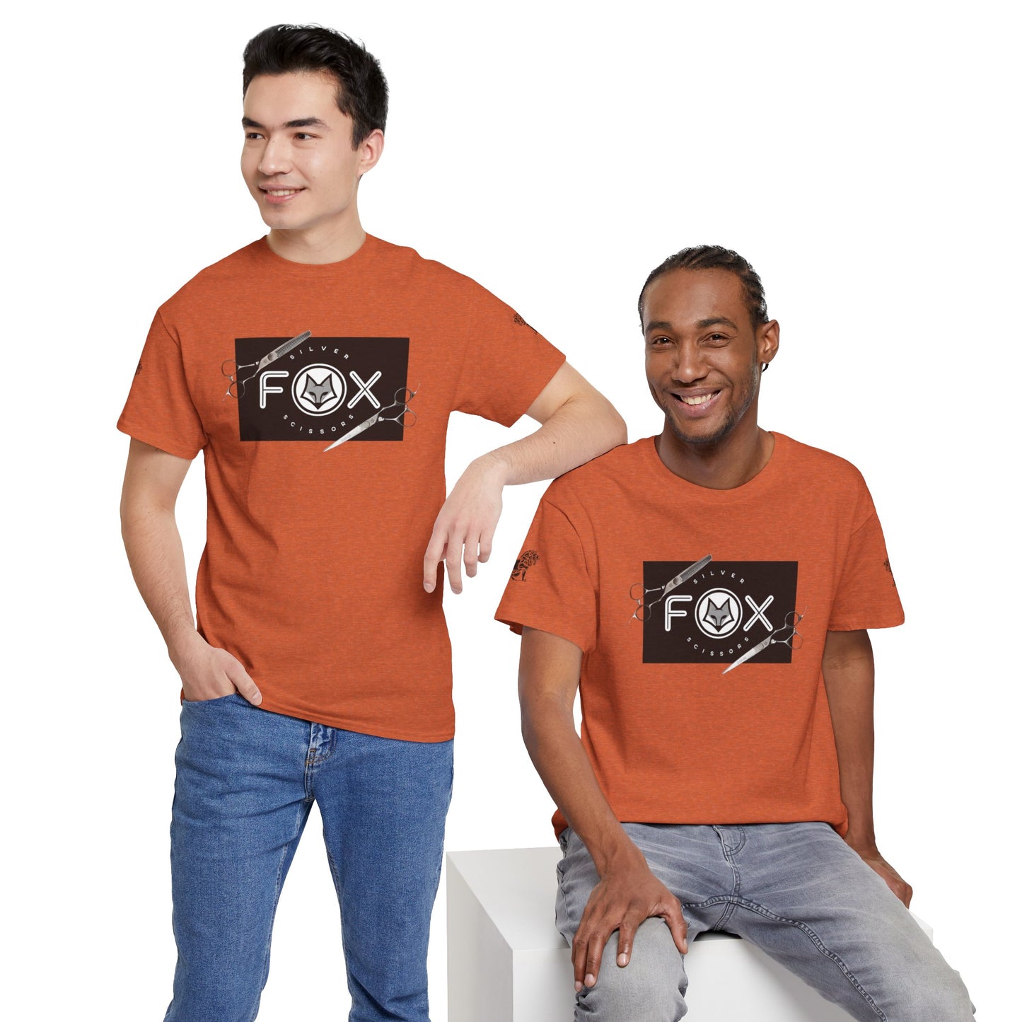 Silver Fox Scissors Unisex Heavy Cotton Tee