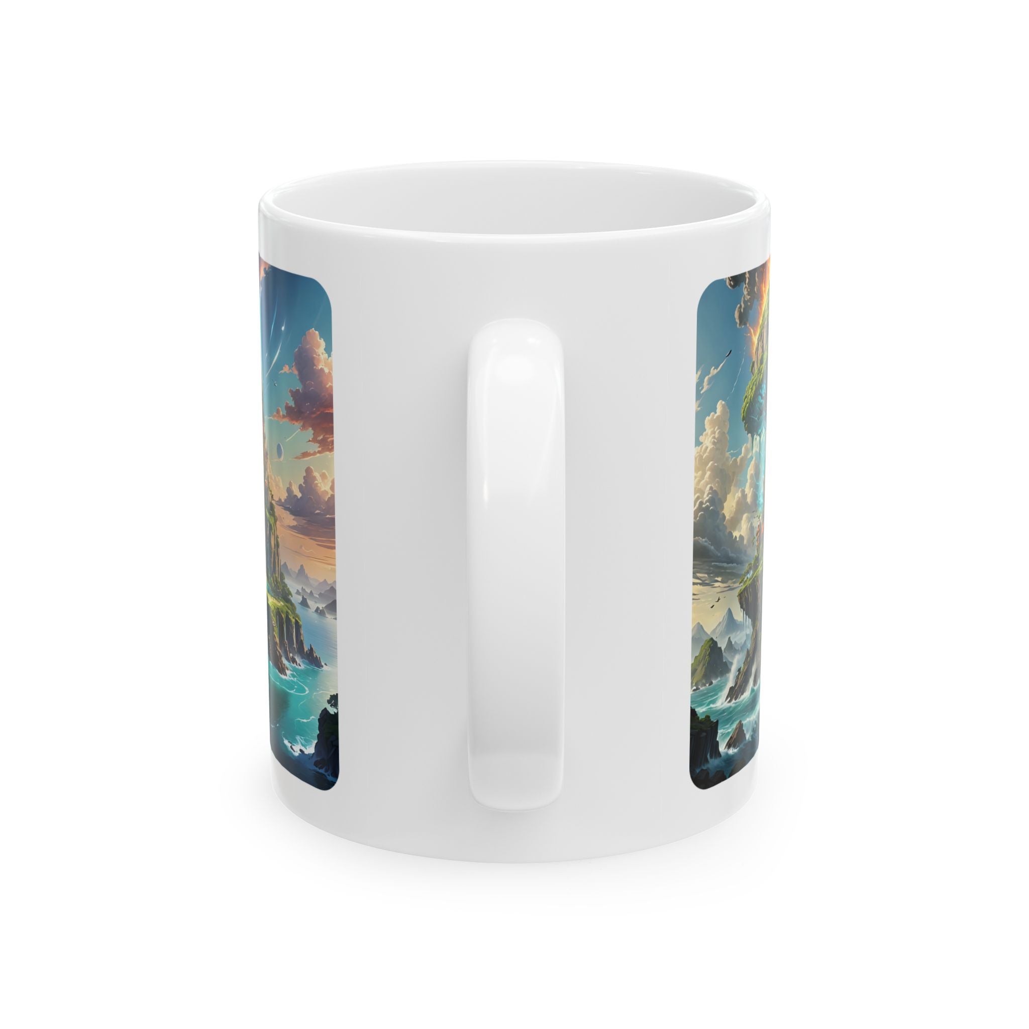 Contrast & Perspective #4 White Ceramic Mug — Time & Chance Daily Cup (11oz, 15oz)
