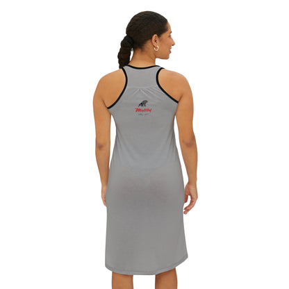 Women's Light Grey Racerback Dress (AOP)