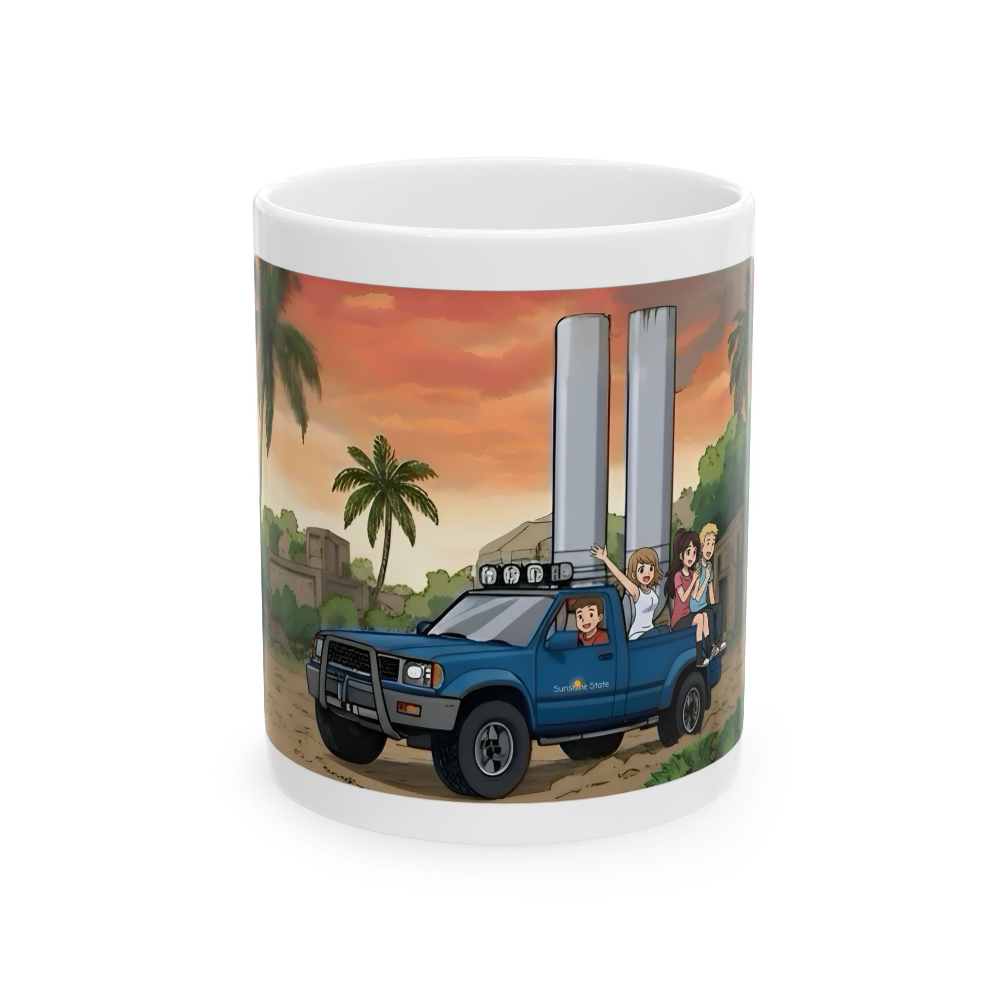 Sunshine State Pickup Trucks #7 Couples Hauler White Ceramic Mug – Celebrating Companionship, Creativity & Life’s Little Wonders Cup (11oz/15oz)