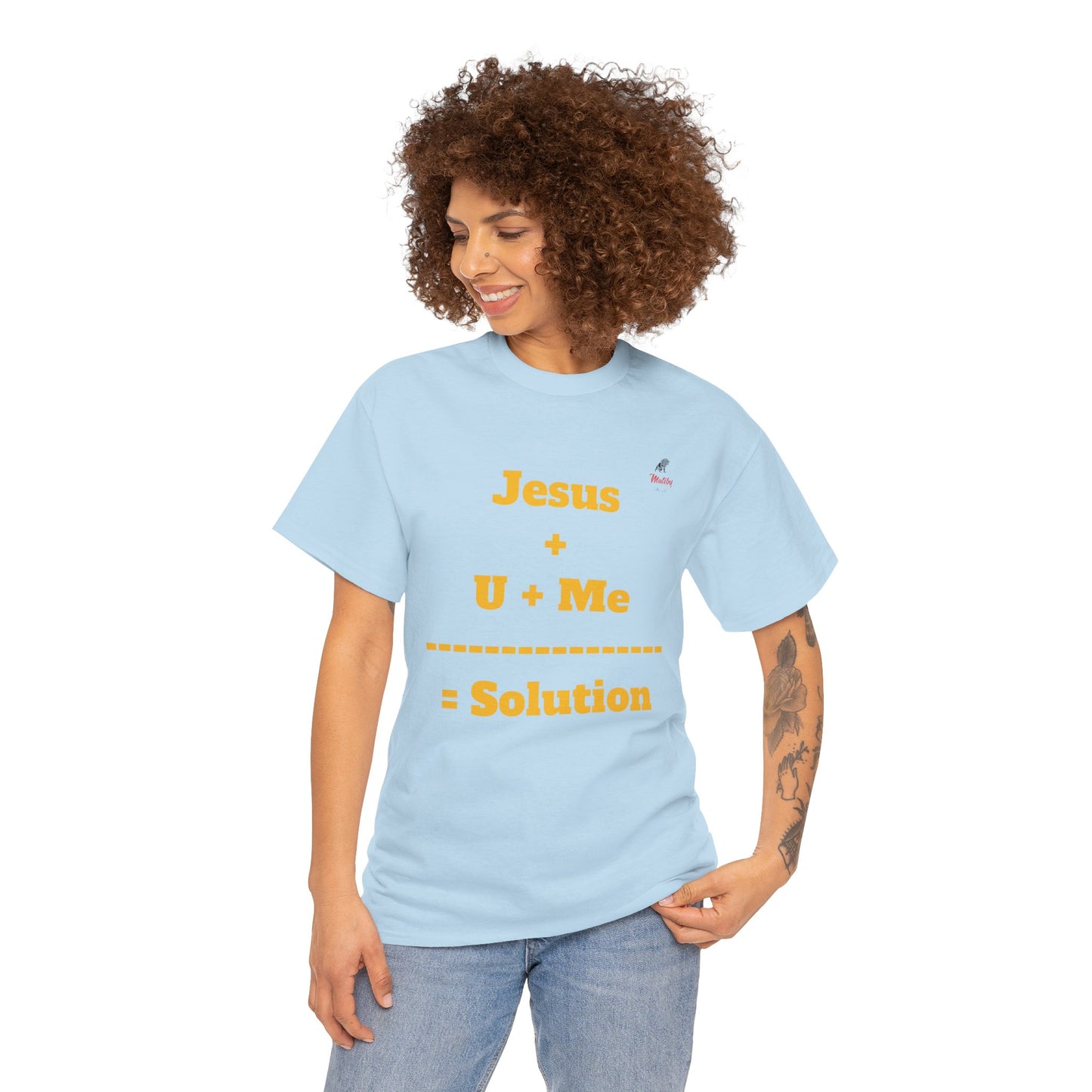 Jesus+U+Me Unisex Heavy Cotton Tee