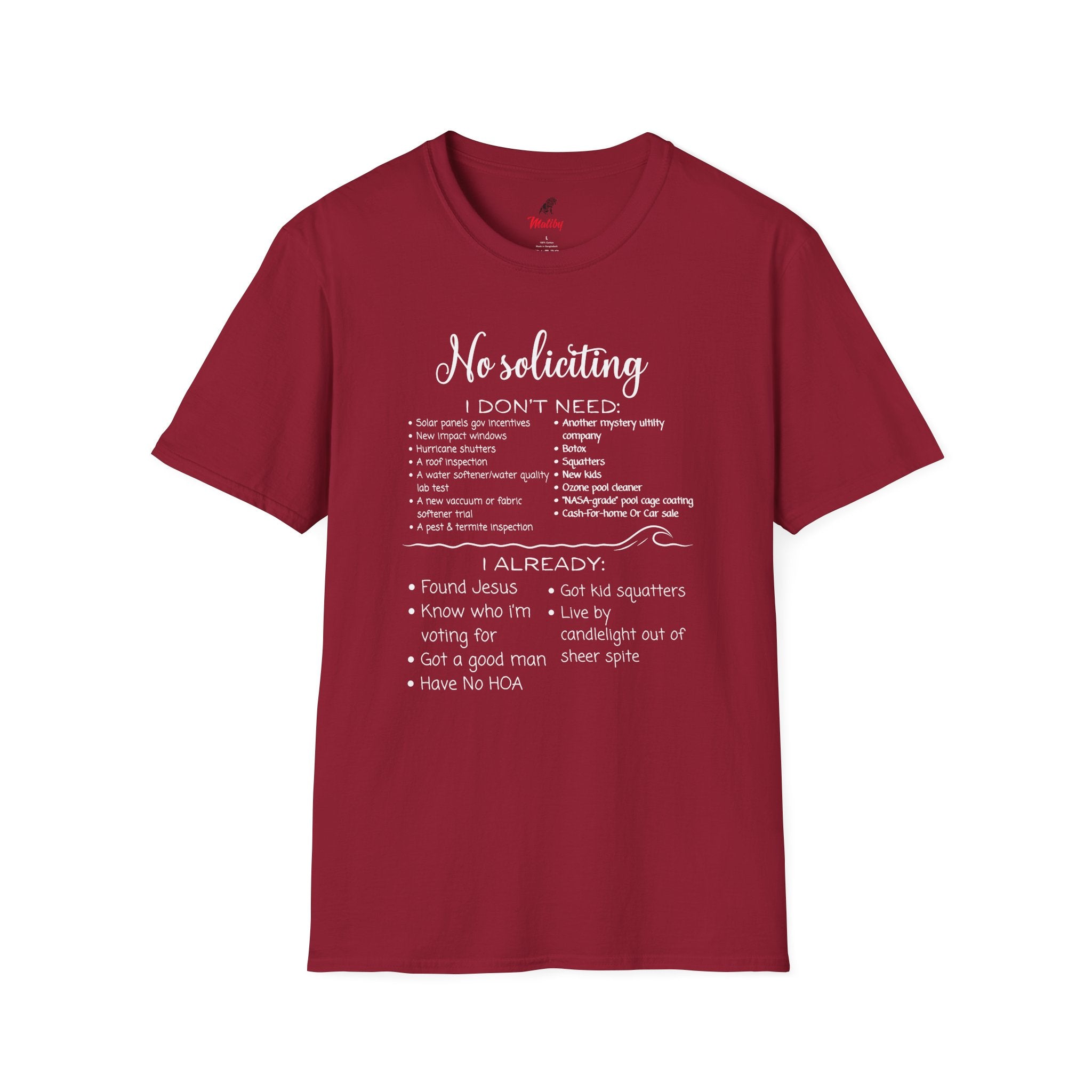 No Soliciting, I Got A Good Man T-Shirt #3 — I Already Found Jesus Funny Tee