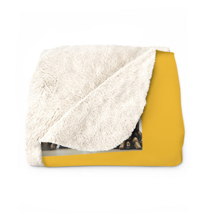 Matiby MEK Yellow Sherpa Fleece Blanket